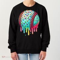 Ice Cream Drip Baseball Stuff Baseball Drip For Women's Sweatshirt thumb 0