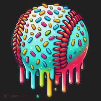 Ice Cream Drip Baseball Stuff Baseball Drip For Women's Sweatshirt thumb 2