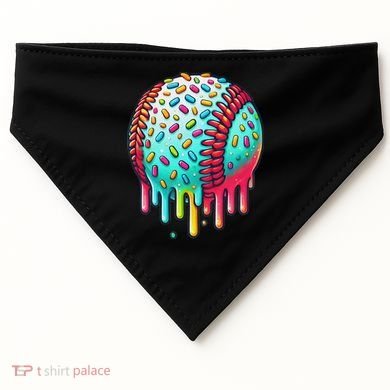Ice Cream Drip Baseball Stuff Baseball Drip For USA-Made Doggie Bandana