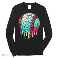 Ice Cream Drip Baseball Stuff Baseball Drip For Long Sleeve Shirt thumb 0