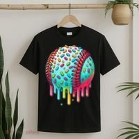 Ice Cream Drip Baseball Stuff Baseball Drip For T-Shirt thumb 2