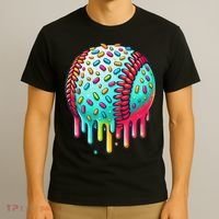 Ice Cream Drip Baseball Stuff Baseball Drip For T-Shirt thumb 3