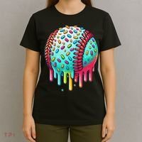 Ice Cream Drip Baseball Stuff Baseball Drip For T-Shirt thumb 4