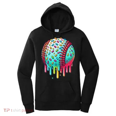 Ice Cream Drip Baseball Stuff Baseball Drip For Women's Hoodie