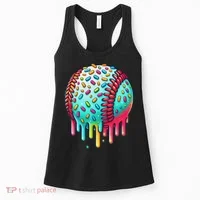 Ice Cream Drip Baseball Stuff Baseball Drip For Women's Tank Top thumb 0