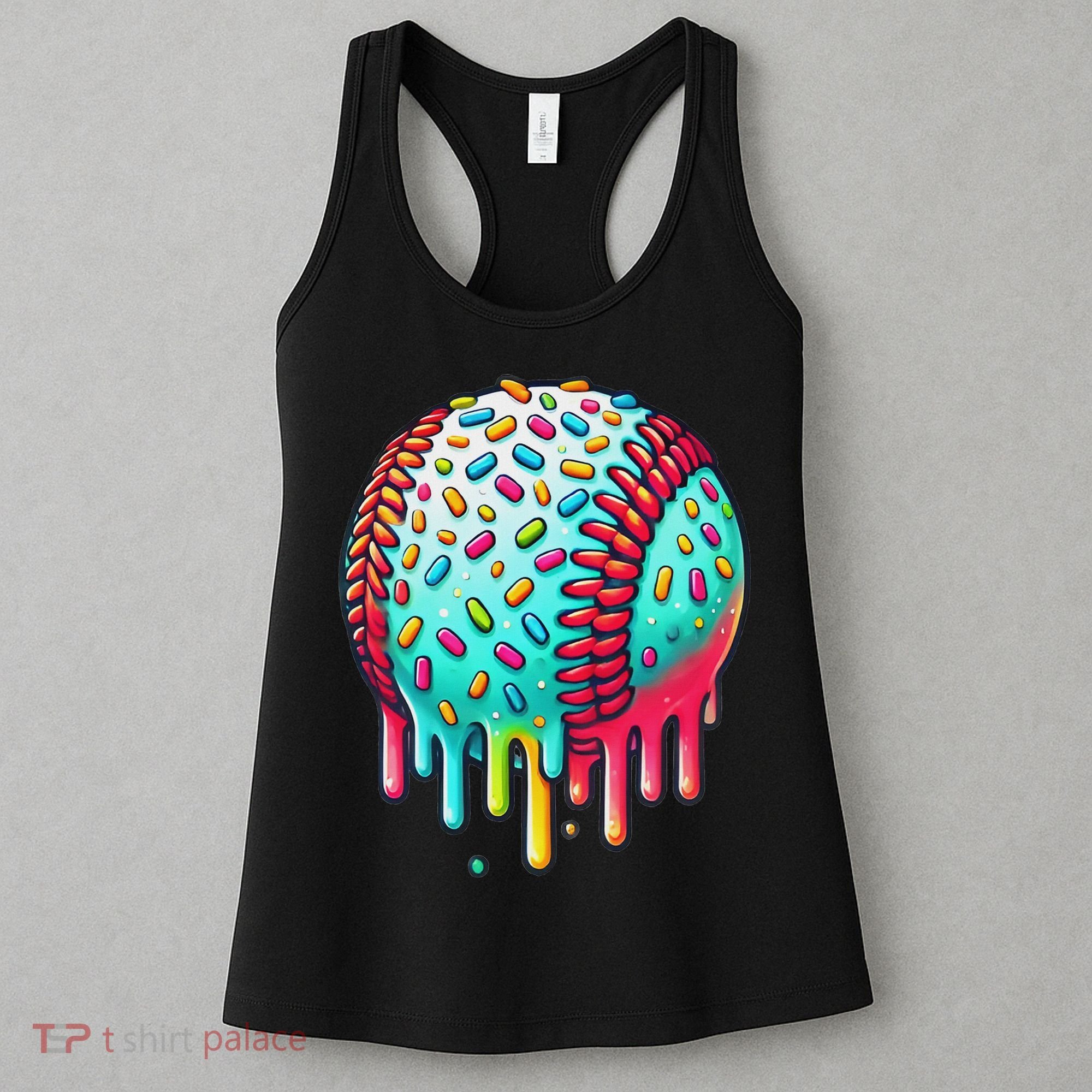 Ice Cream Drip Baseball Stuff Baseball Drip For Women's Tank Top