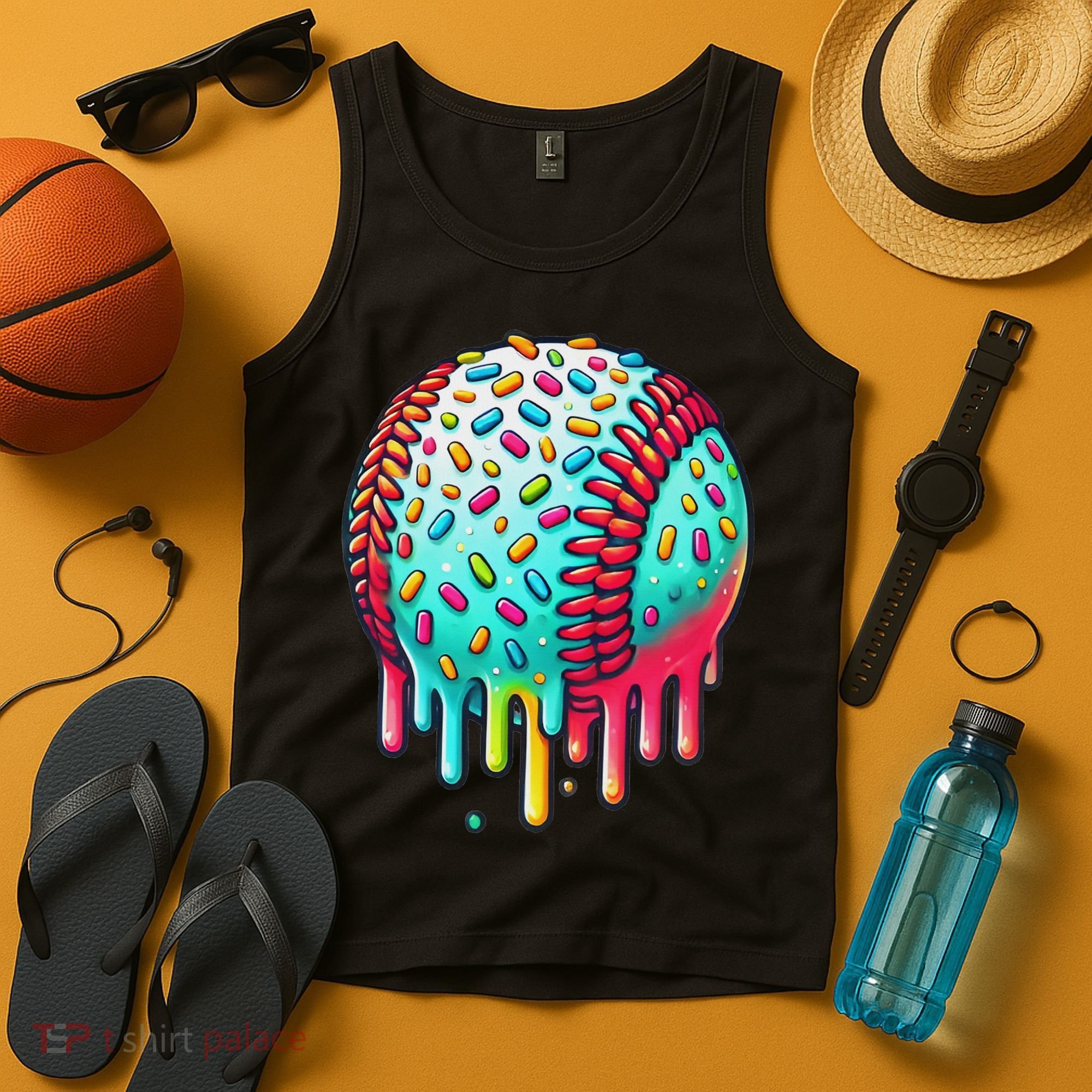 Ice Cream Drip Baseball Stuff Baseball Drip For Tank Top