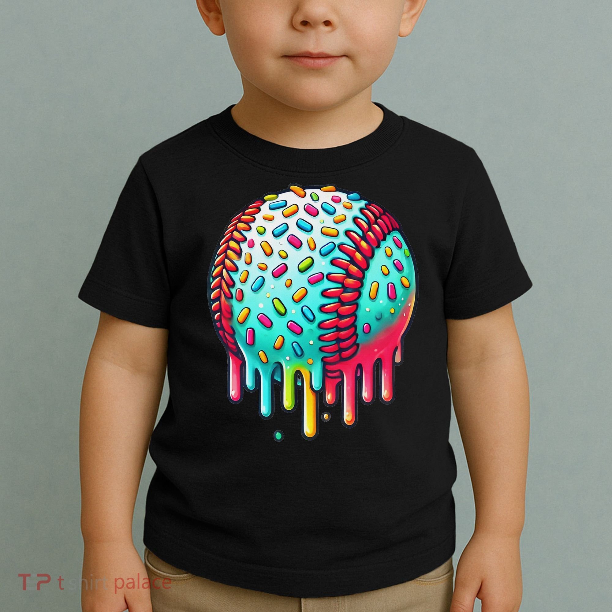 Ice Cream Drip Baseball Stuff Baseball Drip For Toddler T-Shirt