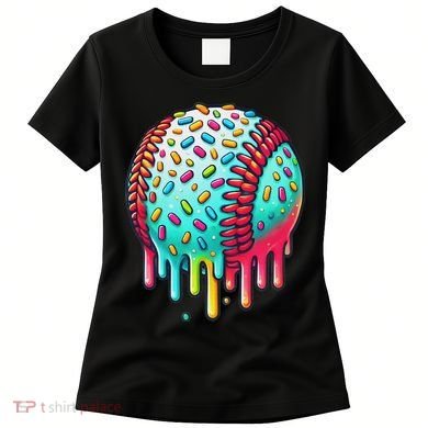 Ice Cream Drip Baseball Stuff Baseball Drip For Women's T-Shirt