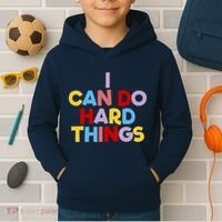 I Can Do Hard Things Teacher Inspiration Do Hard Things Kids Hoodie thumb 2