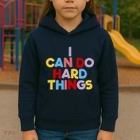 I Can Do Hard Things Teacher Inspiration Do Hard Things Kids Hoodie thumb 3
