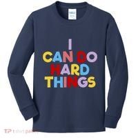 I Can Do Hard Things Teacher Inspiration Do Hard Things Kids Long Sleeve Shirt thumb 0