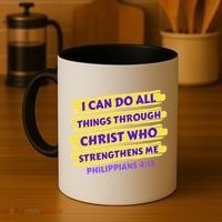 I Can Do All Things Through Christ Who Strengthens Me Coffee Mug thumb 4