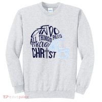 I Can Do All Things Through Christ Football Sweatshirt thumb 0