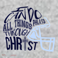I Can Do All Things Through Christ Football Sweatshirt thumb 2