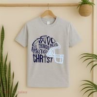 I Can Do All Things Through Christ Football T-Shirt thumb 2