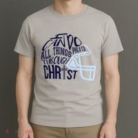 I Can Do All Things Through Christ Football T-Shirt thumb 3