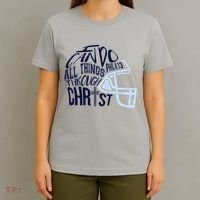 I Can Do All Things Through Christ Football T-Shirt thumb 4