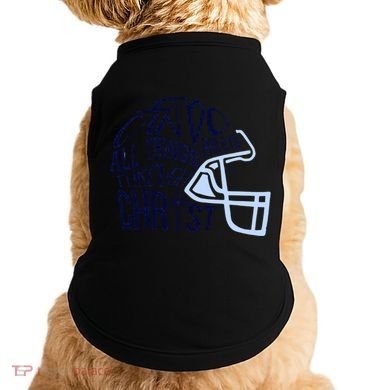 I Can Do All Things Through Christ Football Doggie Tank