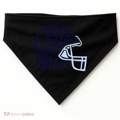 I Can Do All Things Through Christ Football USA-Made Doggie Bandana