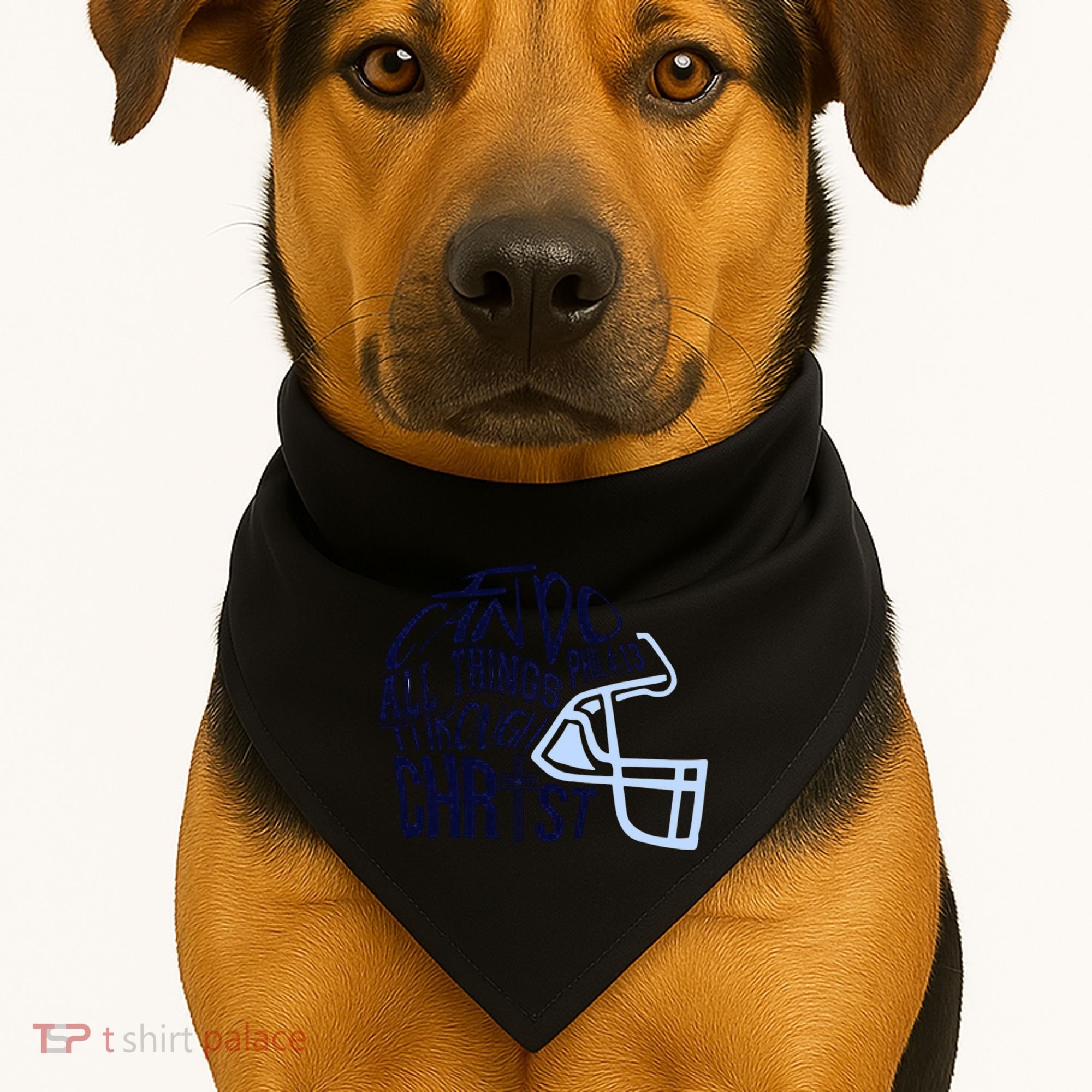 I Can Do All Things Through Christ Football USA-Made Doggie Bandana
