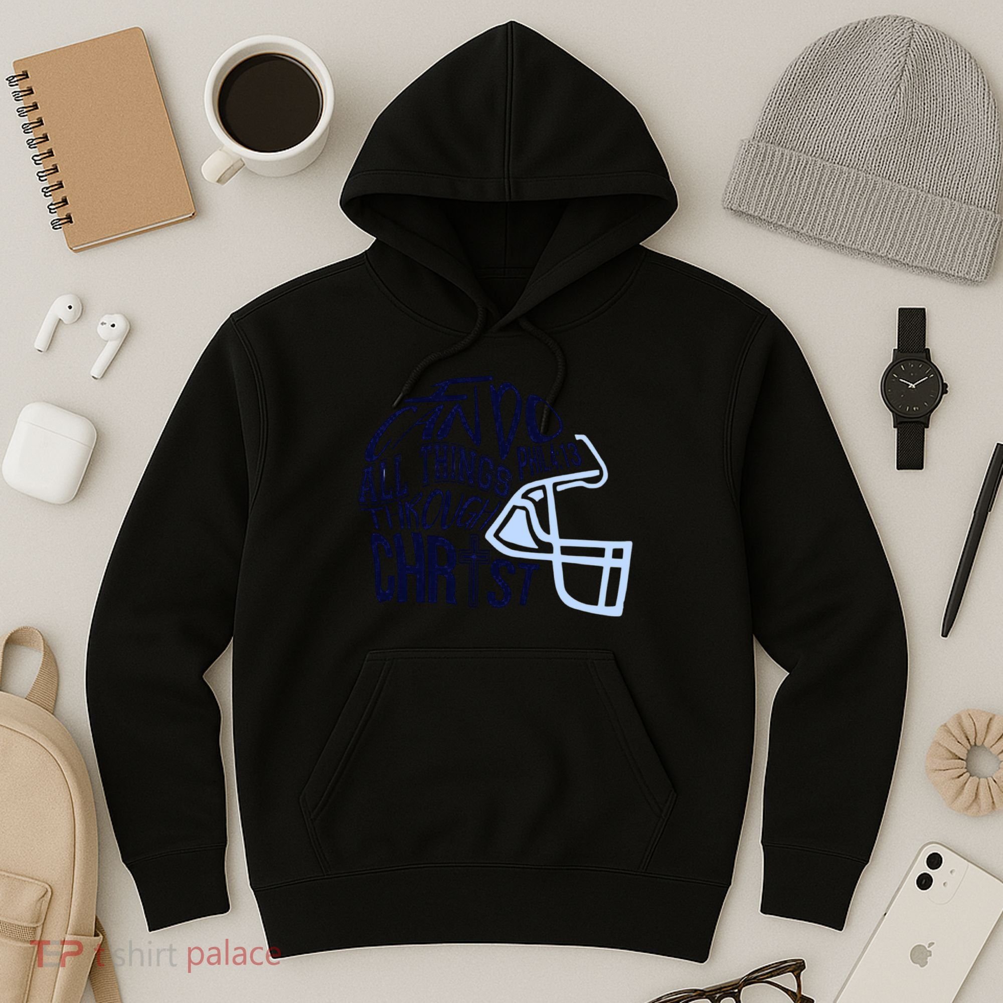 I Can Do All Things Through Christ Football Hoodie