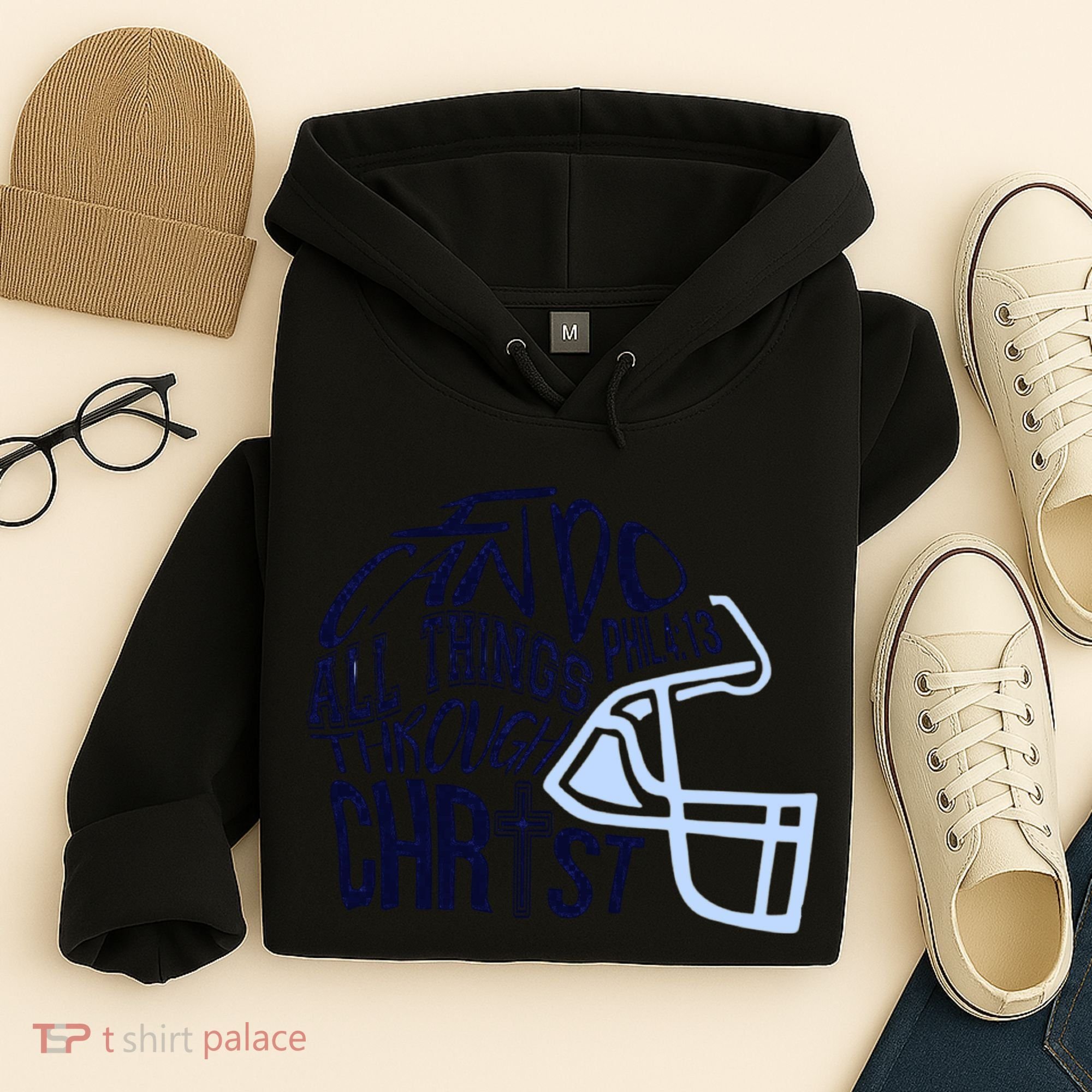 I Can Do All Things Through Christ Football Hoodie
