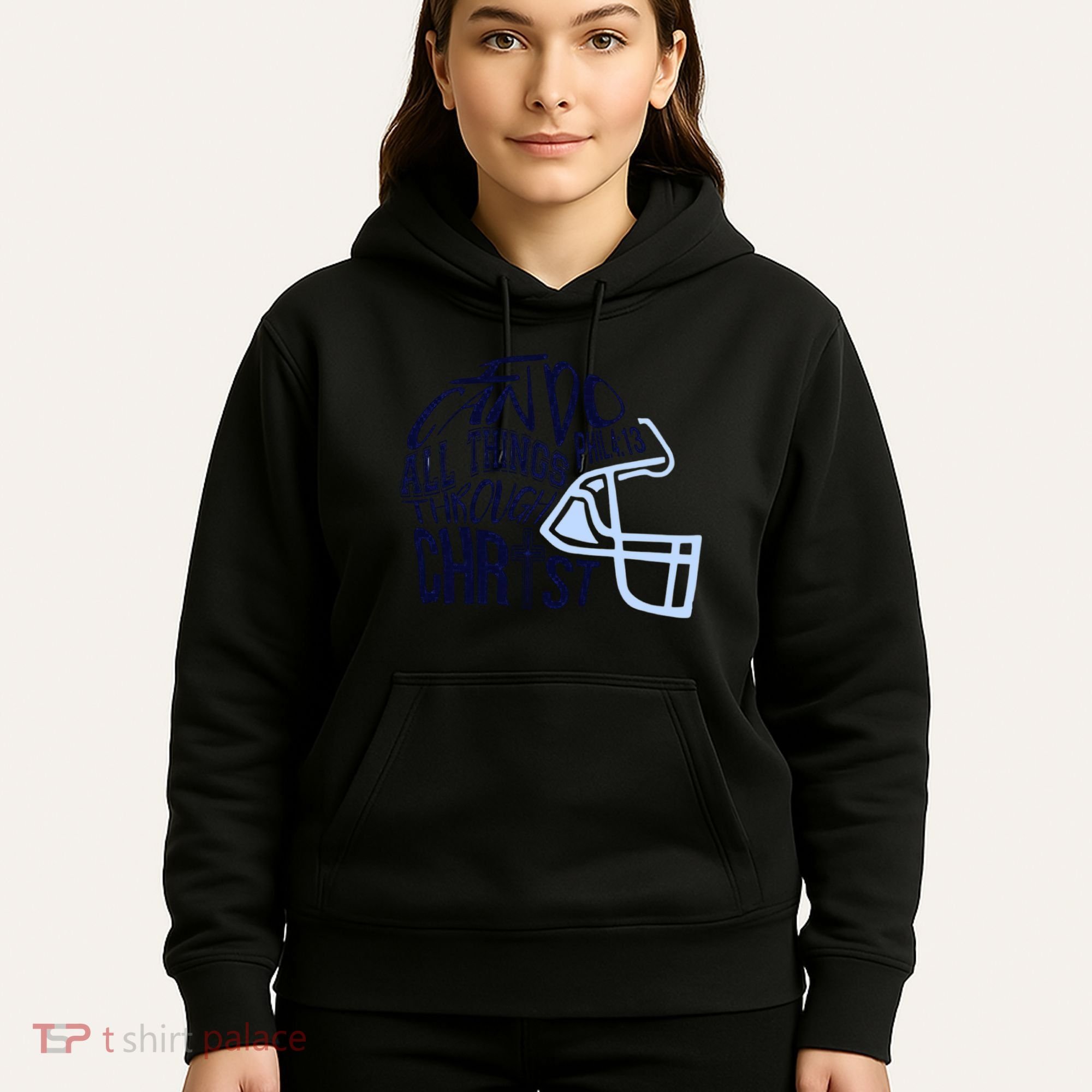 I Can Do All Things Through Christ Football Hoodie
