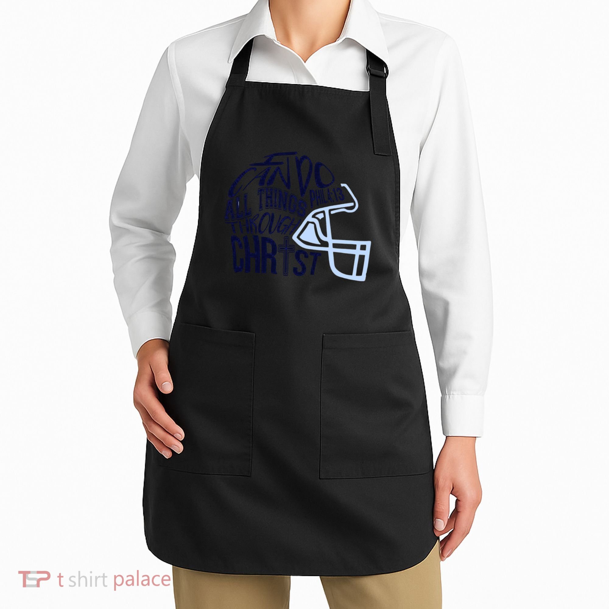 I Can Do All Things Through Christ Football Apron