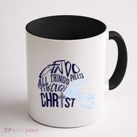 I Can Do All Things Through Christ Football Coffee Mug thumb 1