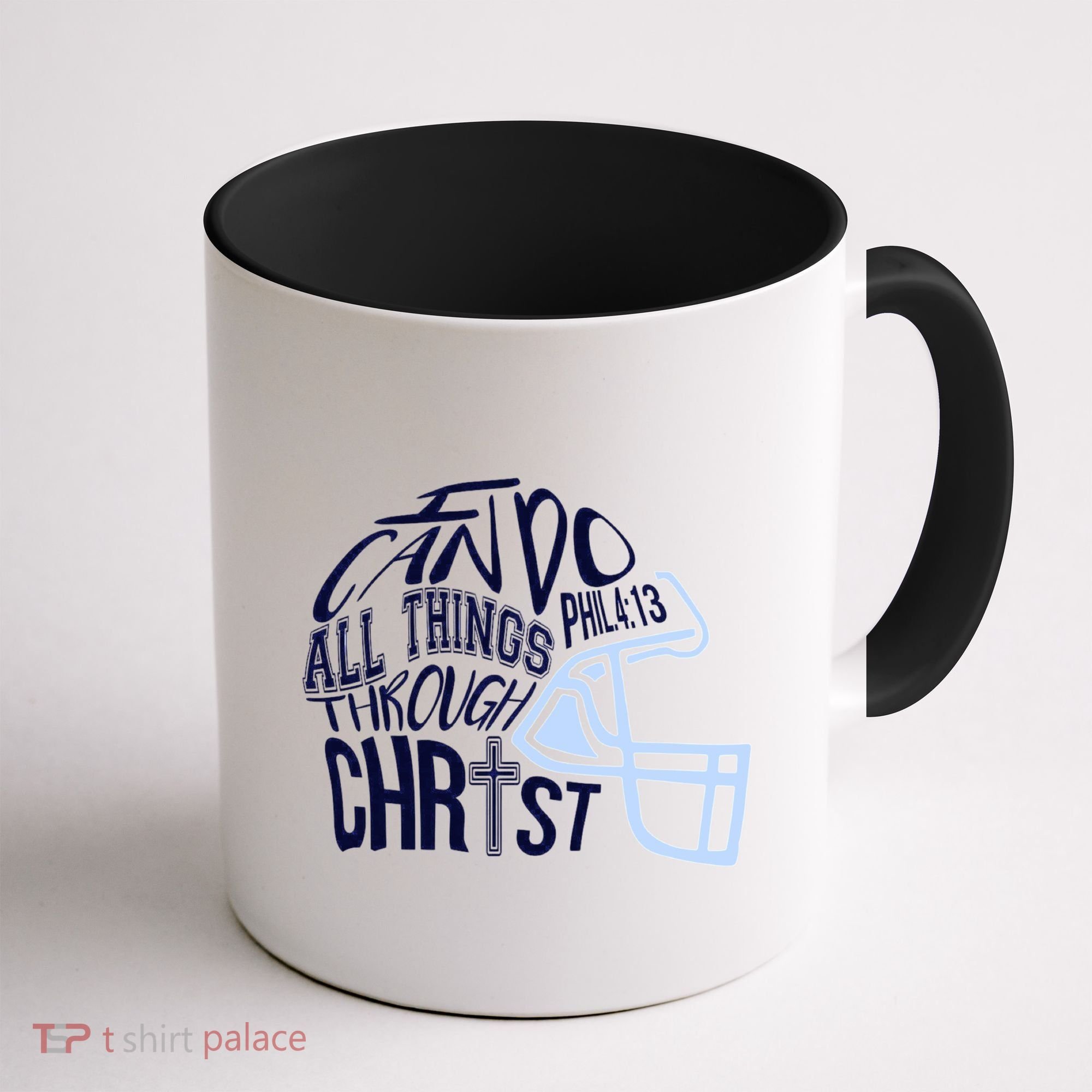 I Can Do All Things Through Christ Football Coffee Mug