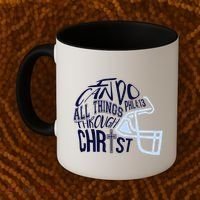 I Can Do All Things Through Christ Football Coffee Mug thumb 2