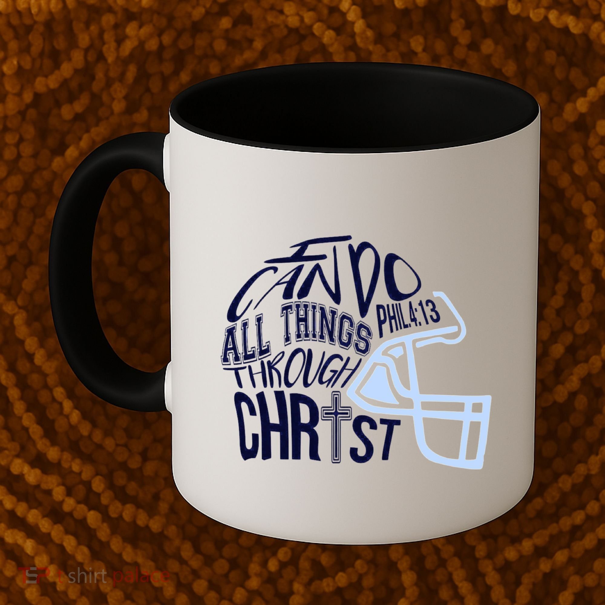 I Can Do All Things Through Christ Football Coffee Mug