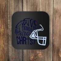 I Can Do All Things Through Christ Football Coaster thumb 0