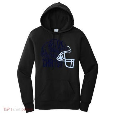 I Can Do All Things Through Christ Football Women's Hoodie