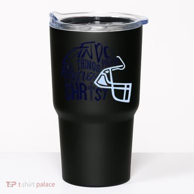 I Can Do All Things Through Christ Football Tumbler