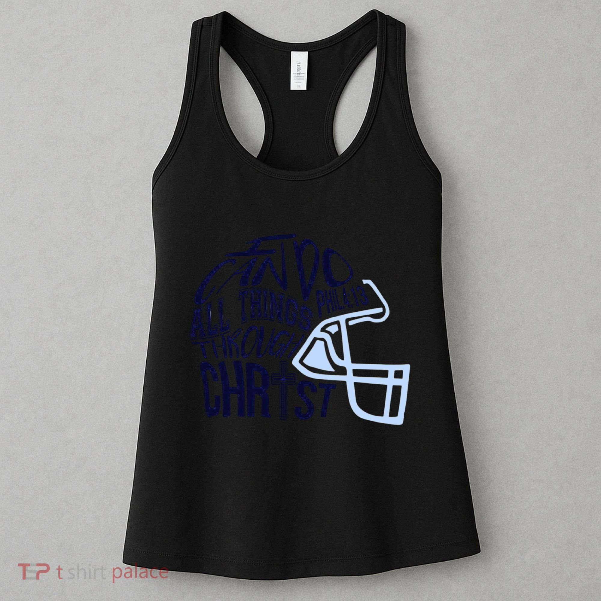 I Can Do All Things Through Christ Football Women's Tank Top