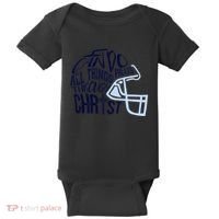 I Can Do All Things Through Christ Football Baby Bodysuit thumb 0