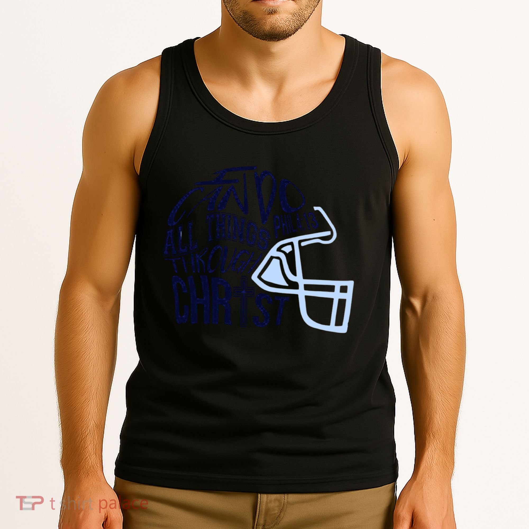 I Can Do All Things Through Christ Football Tank Top