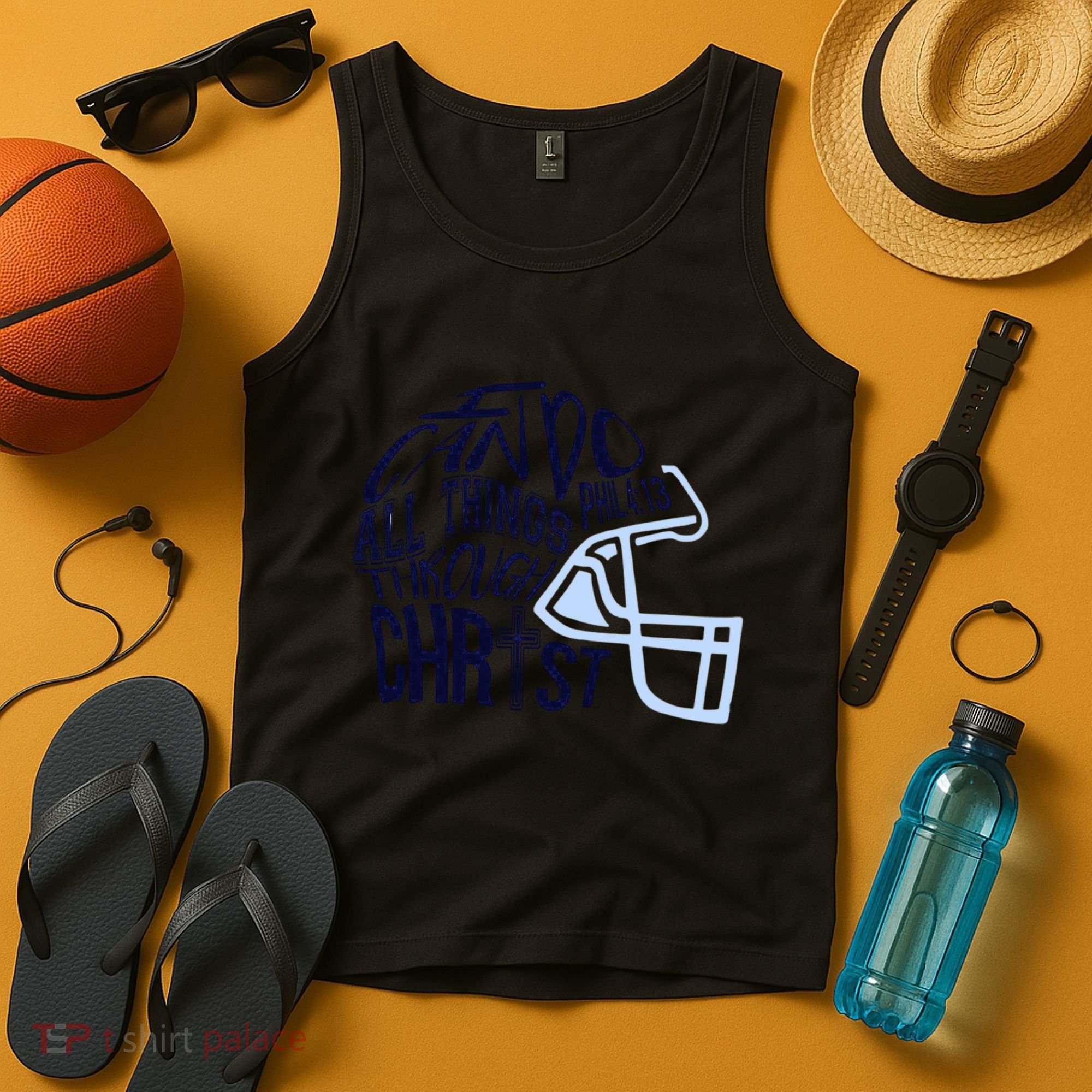 I Can Do All Things Through Christ Football Tank Top