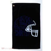I Can Do All Things Through Christ Football Golf Towel thumb 0
