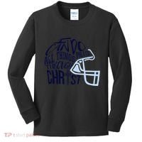 I Can Do All Things Through Christ Football Kids Long Sleeve Shirt thumb 0
