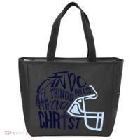 I Can Do All Things Through Christ Football Tote Bag thumb 0