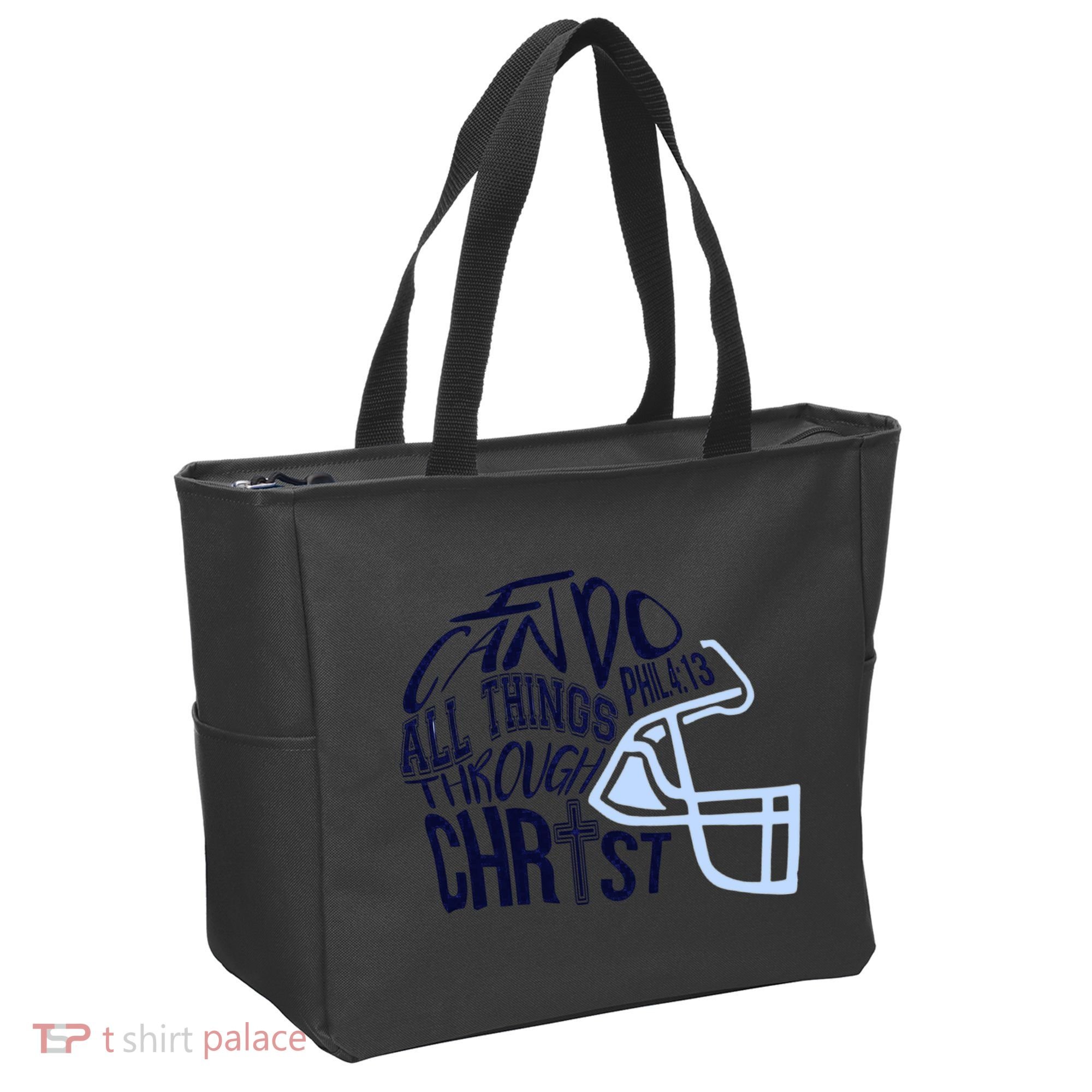 I Can Do All Things Through Christ Football Tote Bag