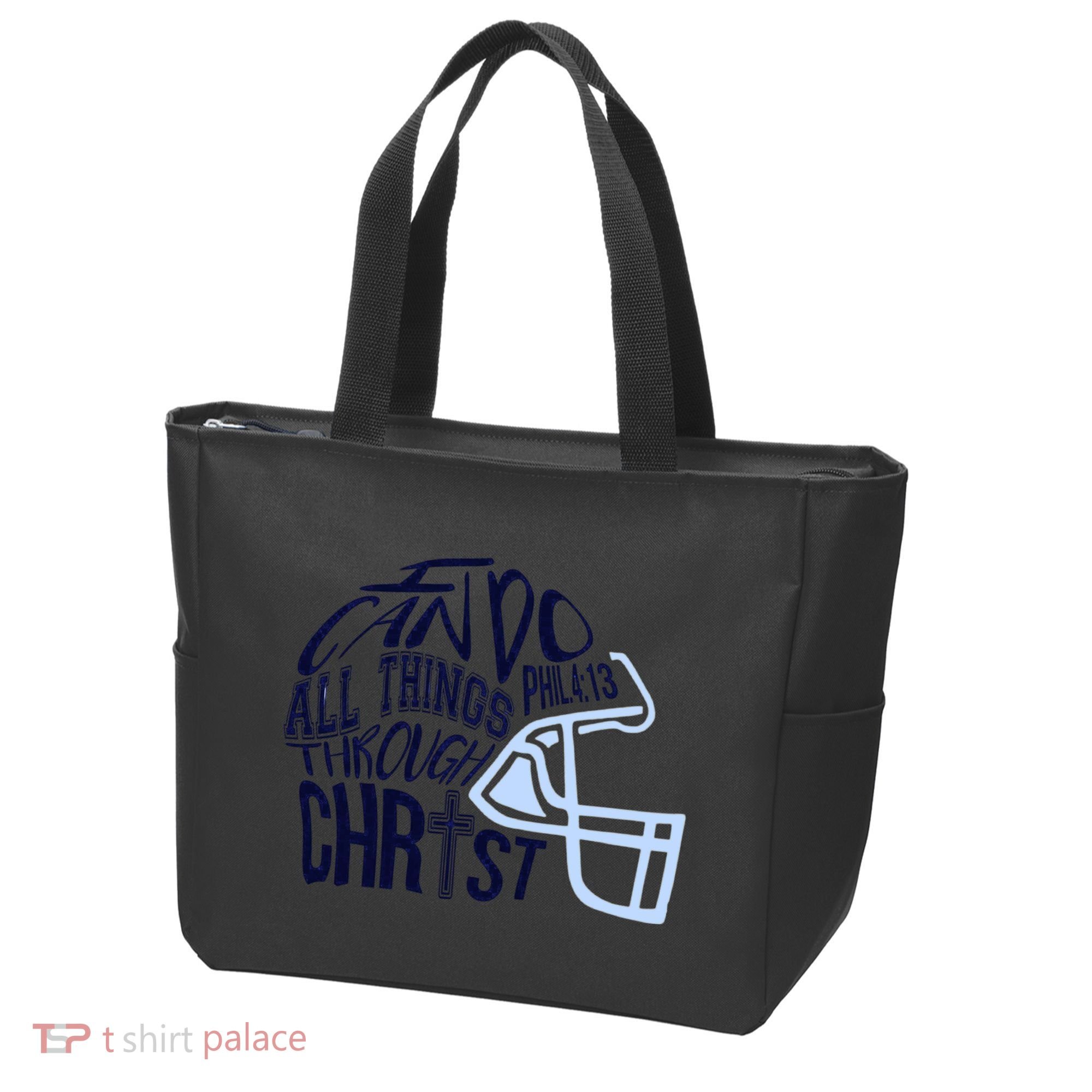 I Can Do All Things Through Christ Football Tote Bag