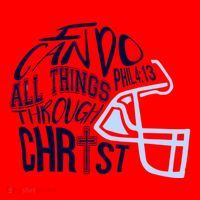 I Can Do All Things Through Christ Football Santa Hat thumb 1