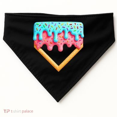 Ice Cream Drip Baseball Stuff Baseball Home Plate Dripping USA-Made Doggie Bandana