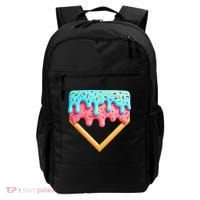 Ice Cream Drip Baseball Stuff Baseball Home Plate Dripping Backpack thumb 0