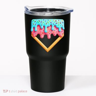 Ice Cream Drip Baseball Stuff Baseball Home Plate Dripping Tumbler