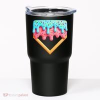 Ice Cream Drip Baseball Stuff Baseball Home Plate Dripping Tumbler thumb 0